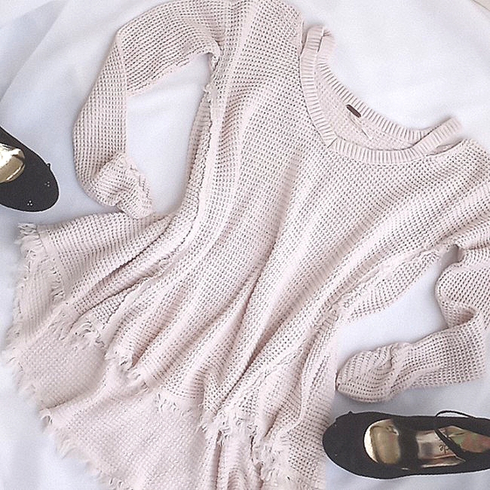 Free People Cold Shoulder Sweater